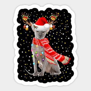 Sphynx Cat Christmas Sticker